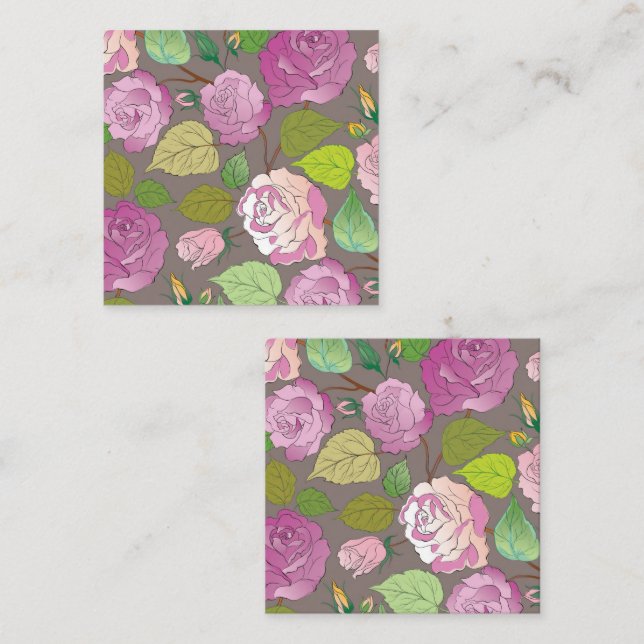 Carte De Correspondance Roses 20 (Devant / Derrière)