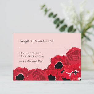 Carte De Correspondance Roses Abstraits et les pavois Coordination petit R