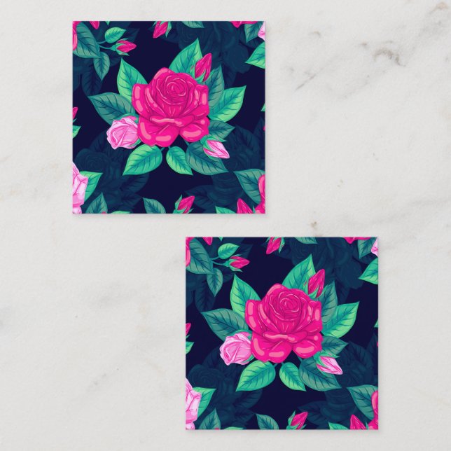 Carte De Correspondance Roses aquarelle 13 (Devant / Derrière)