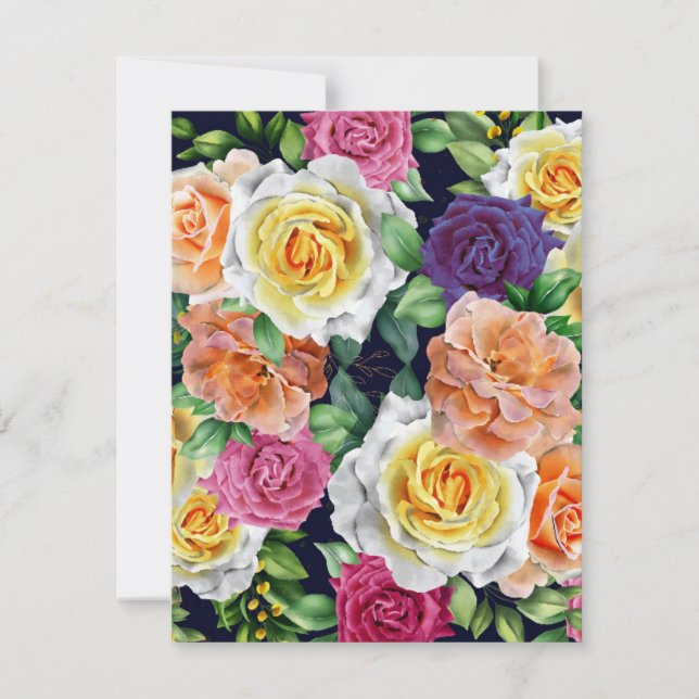 Carte De Correspondance Roses aquarelle 29 (Devant)