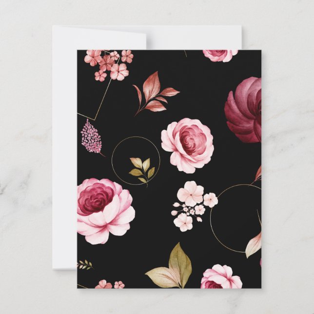 Carte De Correspondance Roses d'aquarelle 32 (Devant)