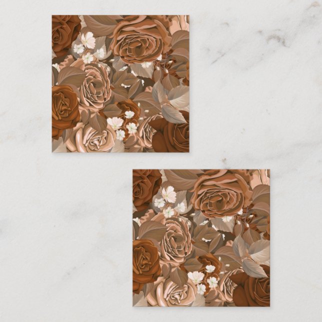 Carte De Correspondance Roses d'aquarelle 37 (Devant / Derrière)
