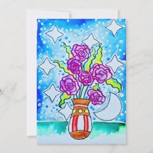 Carte De Correspondance roses roses