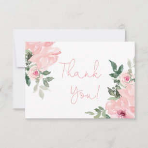 Carte De Correspondance Roses roses roses florales merci