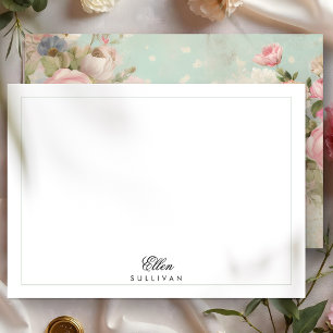 Carte De Correspondance Roses roses roses Vintages sur la menthe