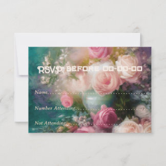 Carte De Correspondance Roses vintages Peints Dans Un Style Néerlandais An