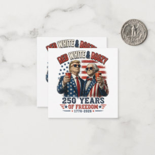 Carte De Correspondance Rouge Blanc Boozy Trump George Washington 250