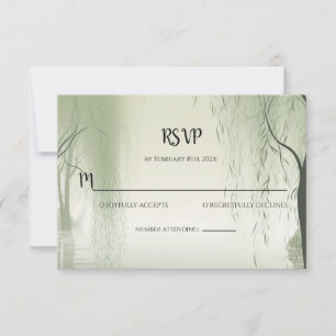 Carte De Correspondance RSVP Enchanted Foliage Elegance Spring Inspiré
