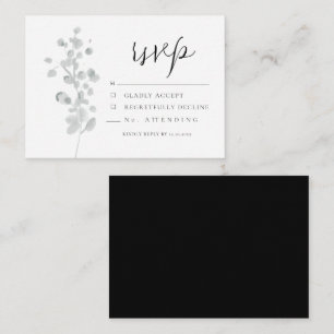 Carte De Correspondance RSVP laque noire