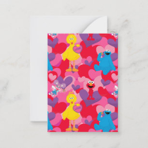 Carte De Correspondance Rue Sesame Motif de la Saint-Valentin
