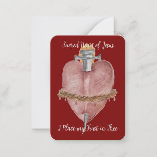 Carte De Correspondance Sacred Heart Holy Card - Set de 10