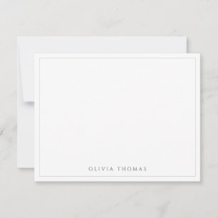 Carte De Correspondance Sage Green Modern Classy papier à lettres personna