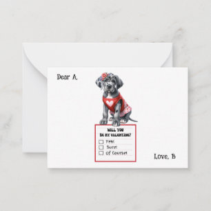 Carte De Correspondance Saint-Valentin Chien Dalmatien Personnalisable