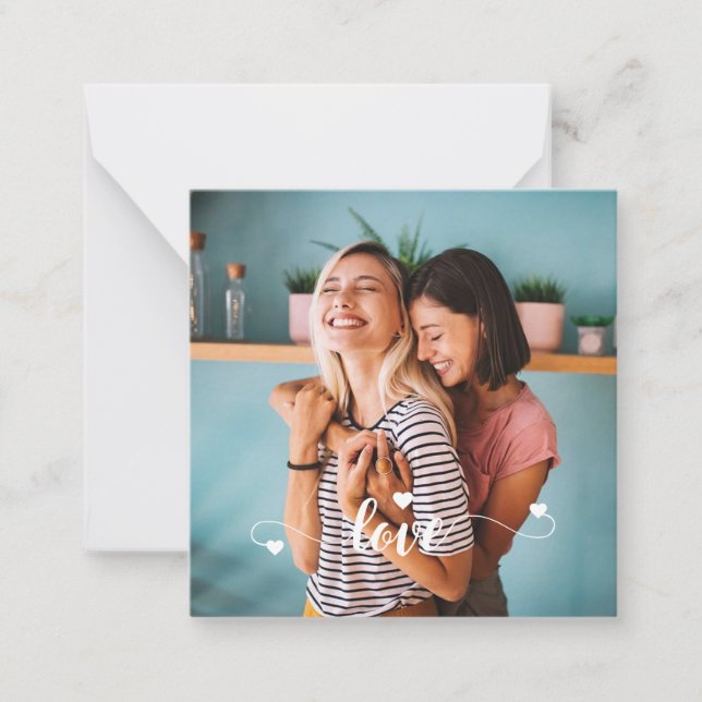 Carte De Correspondance Saint Valentin d'amour blanc pour filles avec scri (Devant)