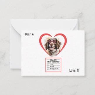 Carte De Correspondance Saint-Valentin Personnalisable English Springer Sp