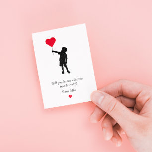 Carte De Correspondance Saint-Valentin simple pour enfants très petits 
