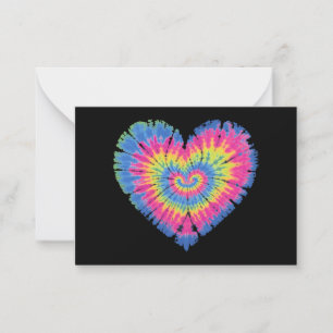 Carte De Correspondance Saint-Valentin Tie-Dye Cœurs Colorés Jour 