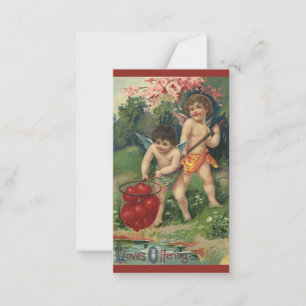 Carte De Correspondance Saint Valentin victorienne vintage, Offre d'amour
