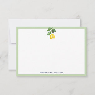 Carte De Correspondance Saison du citron Lemon Tree