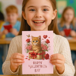 Carte De Correspondance Salle de classe pour enfants Valentine's Day Cute