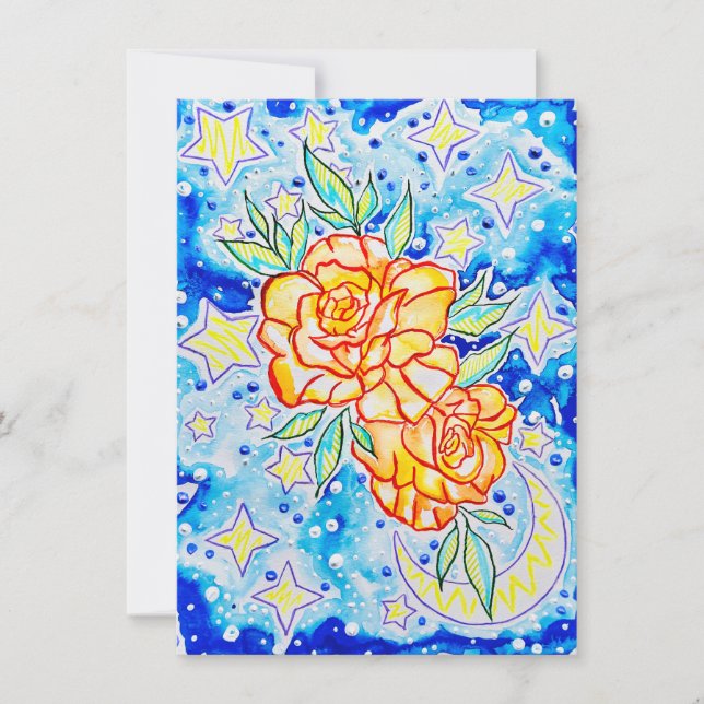 Carte De Correspondance Salutation de roses (Devant)