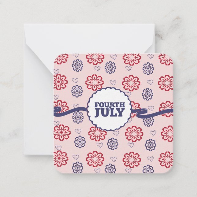 Carte De Correspondance salutations du 4 juillet (Devant)