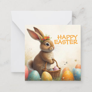 Carte De Correspondance Salutations printanières du lapin de Pâques