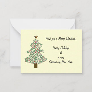 Carte De Correspondance Sapin de Noël arctique
