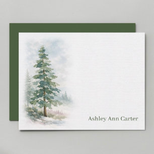 Carte De Correspondance Sapin de Noël Personnalisé