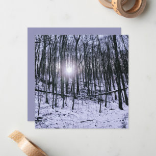 Carte De Correspondance Scène hivernale lever de soleil et neige