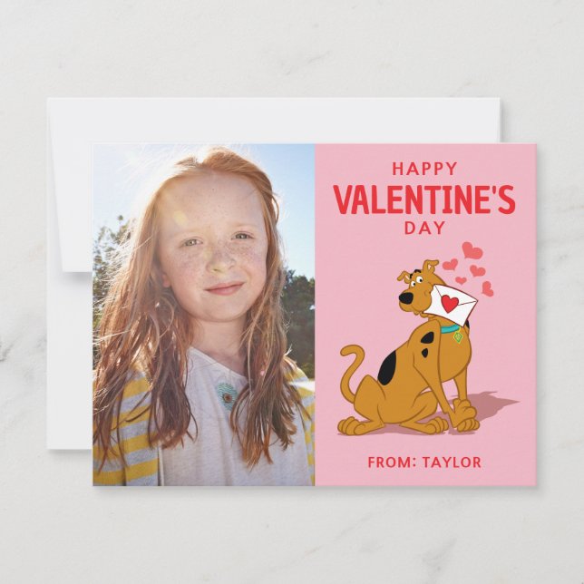 Carte De Correspondance Scooby-Doo - tenant la Saint-Valentin (Devant)