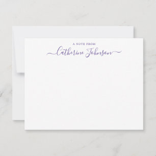 Carte De Correspondance Script Calligraphie Une Note De Violet Violet Plum