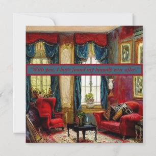 Carte De Correspondance Script calligraphique : "Elegant Love"