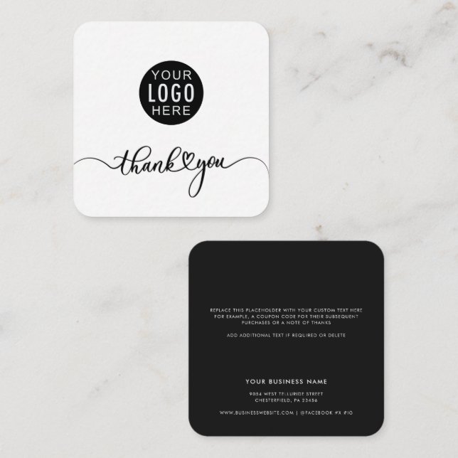 Carte De Correspondance Script de logo d'entreprise personnalisé pour reme (Devant / Derrière)