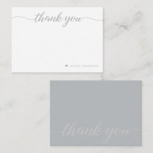 Carte De Correspondance Script minimaliste élégant Merci personnalisé peti