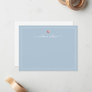 Carte De Correspondance Script moderne Calligraphie Rose Gold Heart
