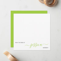 Script moderne simple vert citron