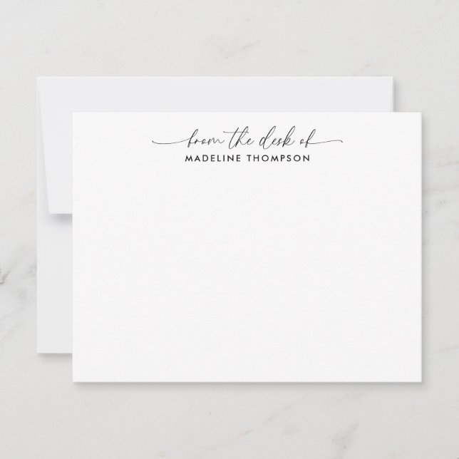 Carte De Correspondance Script moderne tendance Du bureau de Nom (Devant)