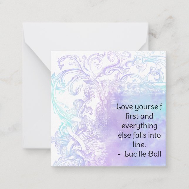 Carte De Correspondance *~* Self Love Lucille Ball AP62 Flat Note Card (Devant)