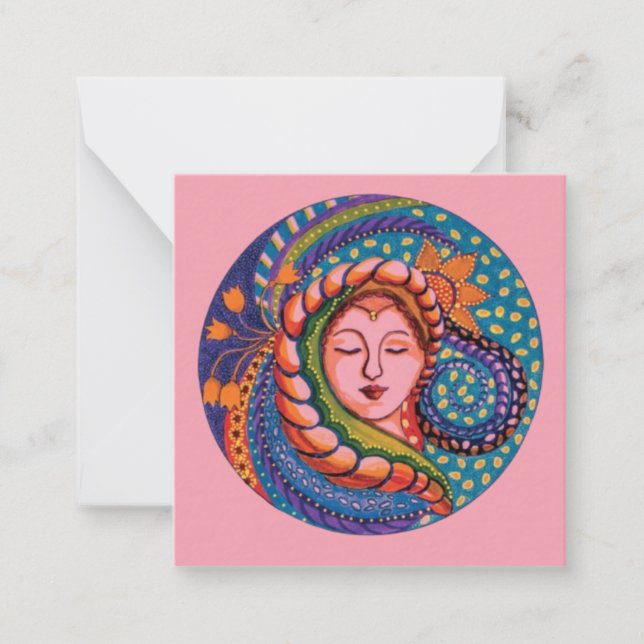 Carte De Correspondance Serene Goddess Mandala Art (Devant)