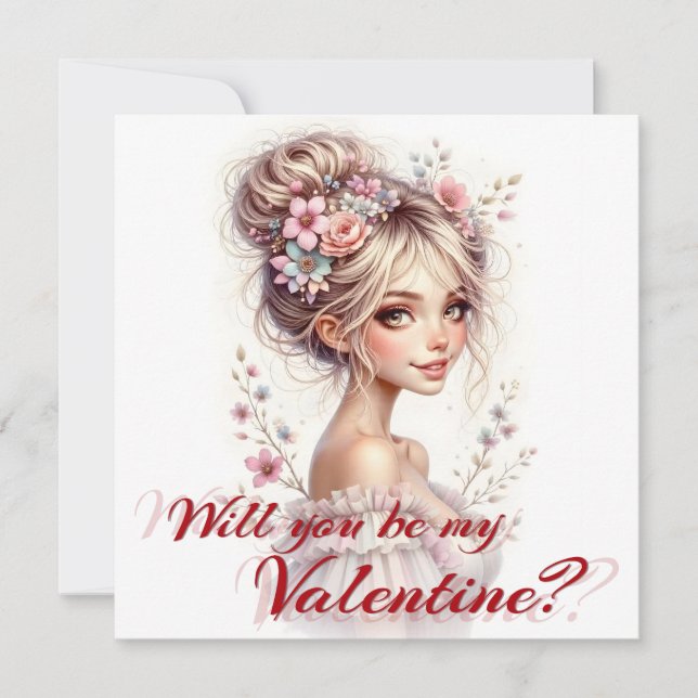 Carte De Correspondance Serez-vous mon Valentin – Impression d'art romanti (Devant)