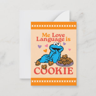 Carte De Correspondance Sesame Street   Le monstre des cookies j'aime le l