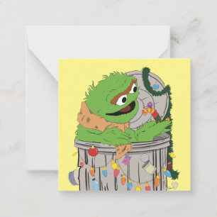 Carte De Correspondance Sesame Street Noël Oscar le Grouch