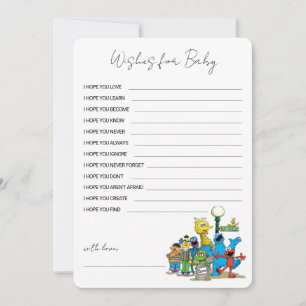 Carte De Correspondance Sesame Street Pals Baby shower des souhaits pour b