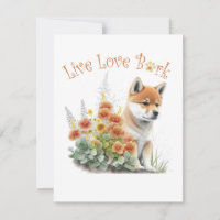 Shiba Inu Chien Maman Florale