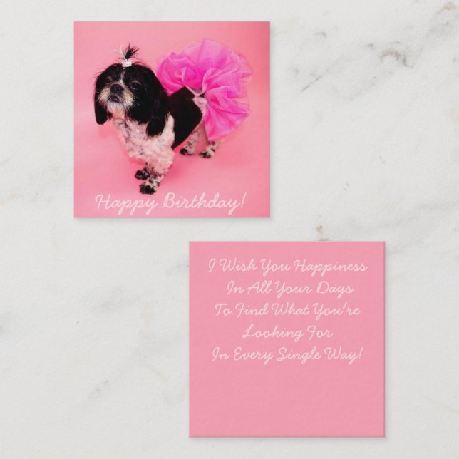Carte De Correspondance Shih Tzu (Devant / Derrière)