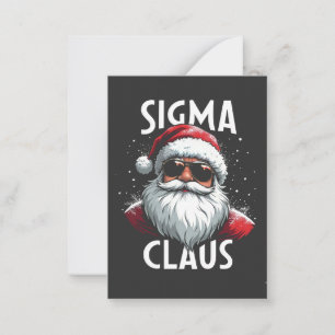 Carte De Correspondance Sigma Claus Drôle Gen Alpha Collège Noël