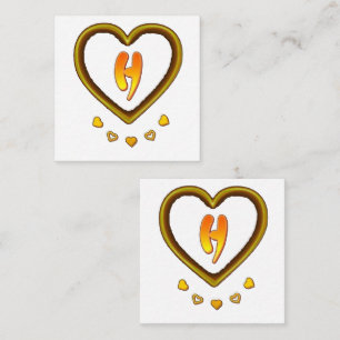 Carte De Correspondance signature avec la lettre h,