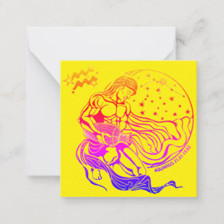 Carte De Correspondance signe du zodiaque acquarius