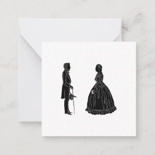 Carte De Correspondance silhouette d'abraham lincoln et de mary todd linco